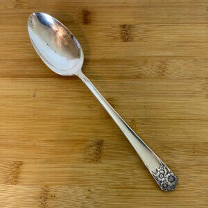 Rogers & Son IS April Silverplate Serving Spoon Vintage Flatware Replacement 50s